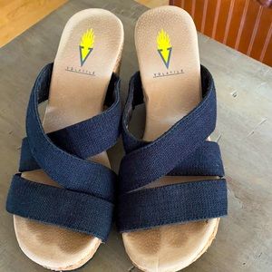 Volatile sandals.  Black. Barely worn